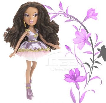 Bratz Pampered Petz Pet Monkey Yasmin Doll Violet Dress  