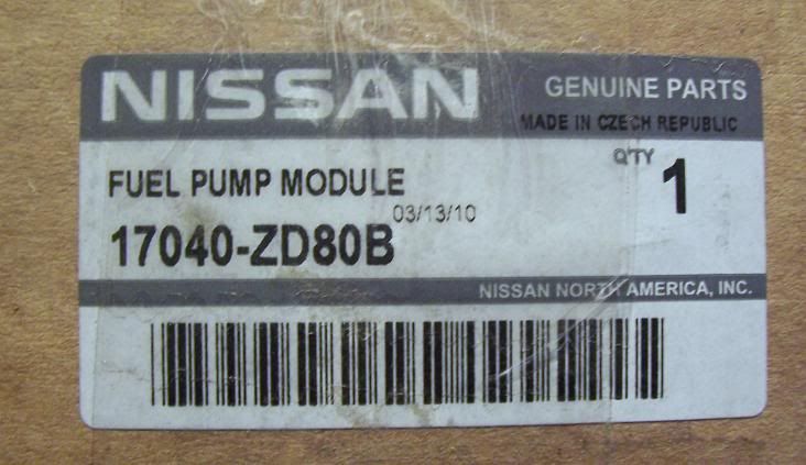 New OEM Nissan fuel pump   `03 08 Nissan Altima, Maxima Quest part 