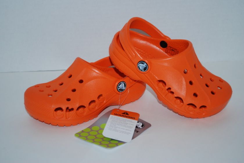 NWT CROCS BAYA KIDS 6/7 8/9 10/11 1/3 1 J ORANGE shoes  