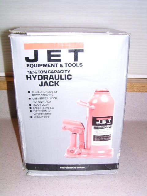 JET 12 TON HYDRAULIC BOTTLE JACK JHJ 12 1/2, 453312 (USED ONCE)  