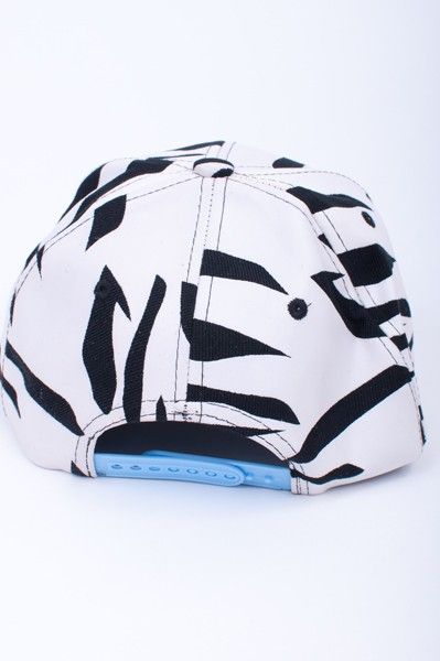   THE HUNDREDS BLACK WHITE ZEBRA PRINT PATTERN LOGO HAT CAP SNAPBACK