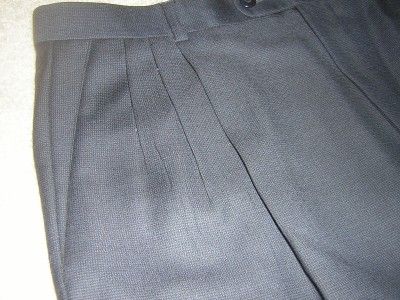 ZANELLA Alter Triple Pleated Mens NAVY 100% WOOL Dress Pants W 36 