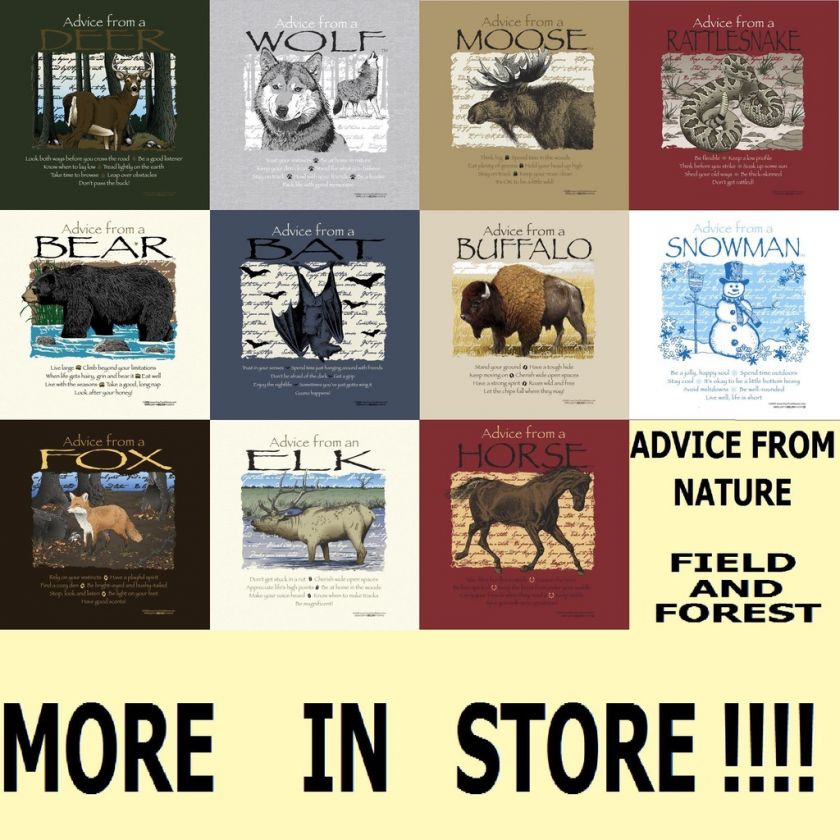 Advice From Nature T shirt FOREST FIELD NWT 11 DESIGNS  