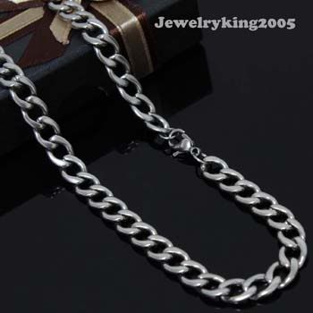 New 9MM Stainless Steel Cuban Curb Mens Link Chain Necklace 23 