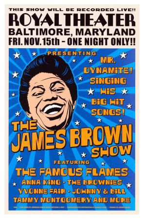 Soul James Brown @ Baltimore Concert Poster 1963  