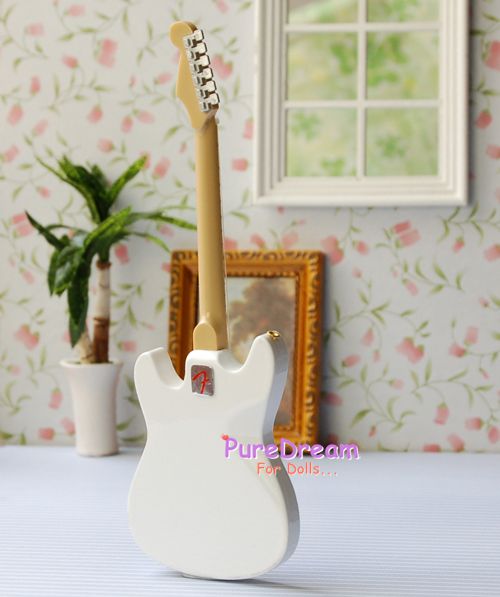 Music Instrument Wood Model Guitar For Barbie Dolls  