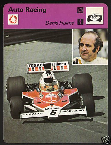 DENIS HULME Auto Racing 1979 SPORTSCASTER CARD 48 19A  