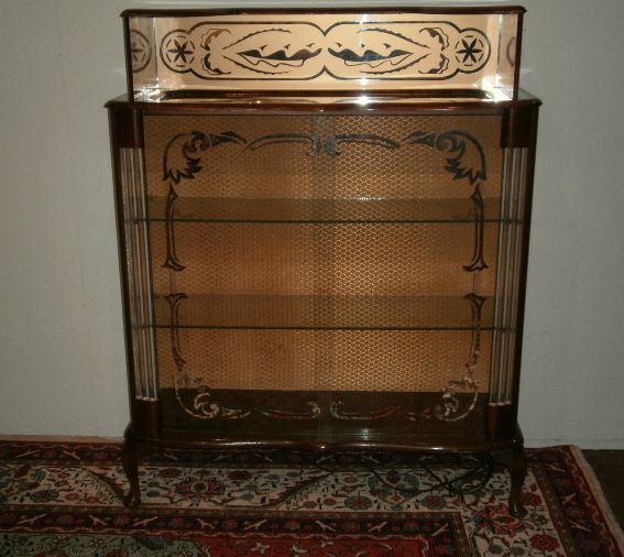   sureline furniture circa 1920 s beautiful figured veneer thick glass