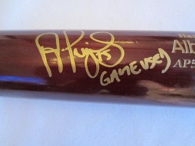 ALBERT PUJOLS SIGNED GAME USED BAT PSA/DNA GRADE 8  2011 MARUCCI 