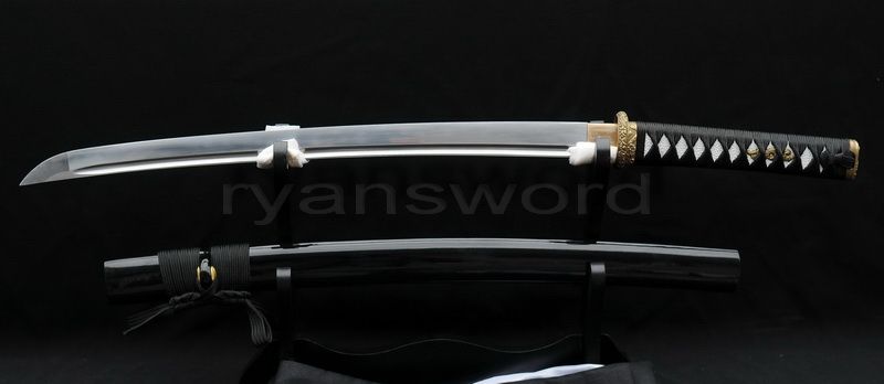 Hand forged Black Japanese Katana Wakizashi sword Carbon Steel 