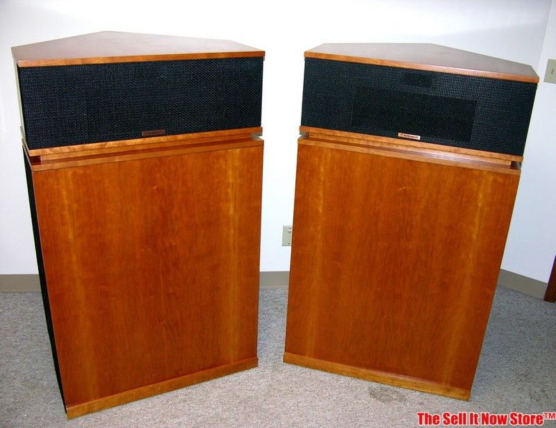 Vintage 1984 Klipsch Klipschorn Horn Audiophile Speakers Loudspeakers 