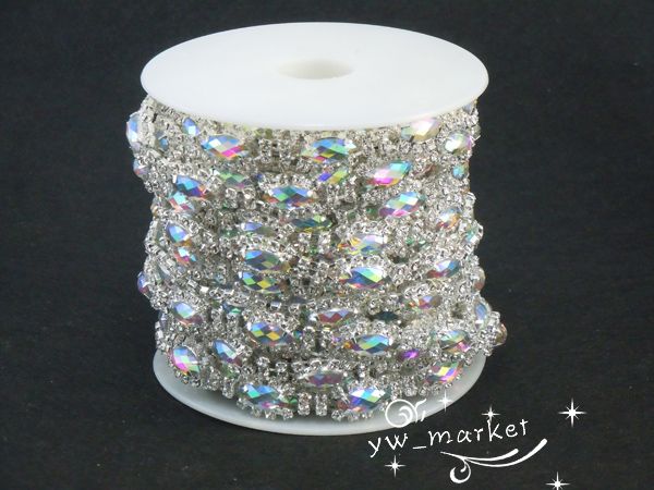 one yard costume applique rhinestone trims A557  