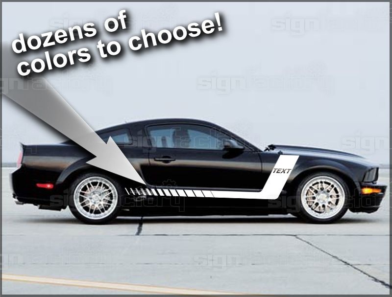 2005   2009 Ford Mustang Custom Side Stripe Decals #3  