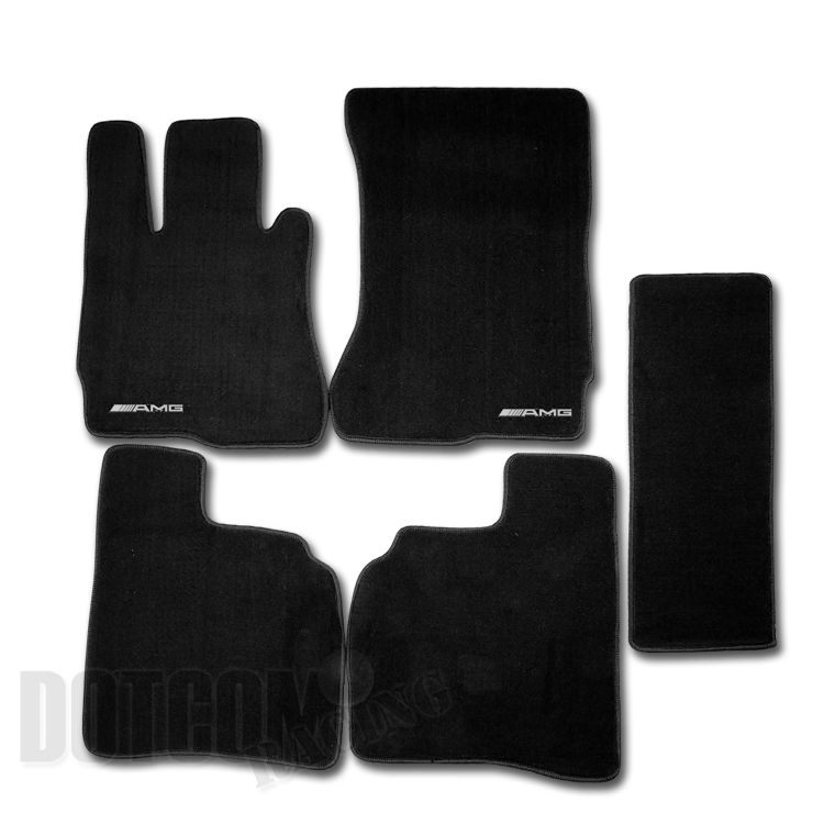 07 11 MERCEDES W221 S CLASS FLOOR MAT 5PC W/ AMG LOGO  