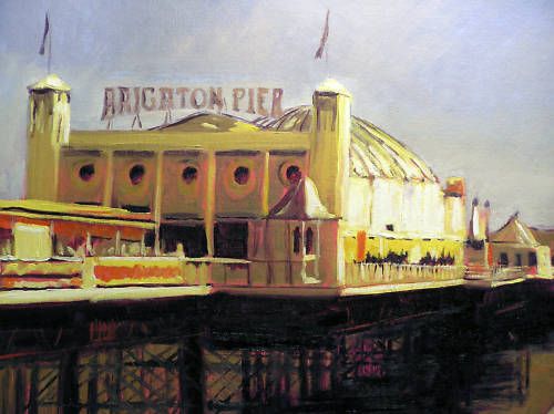 PAINTING  A DAY ENGLAND BRIGHTON PIER  