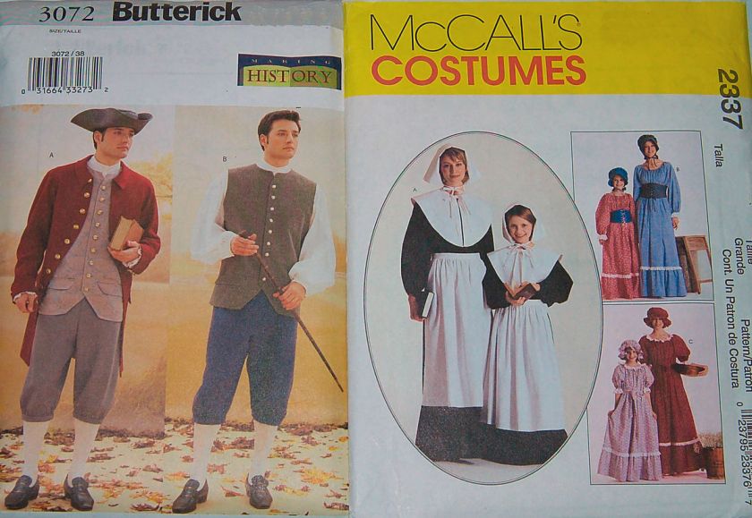 Colonial/Pilgrim Pattern/Ladies/Men/ #2337 #3072 031664332732  