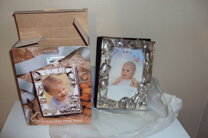 GODINGER SILVER PLATED BABY PHOTO ALBUM NEW  