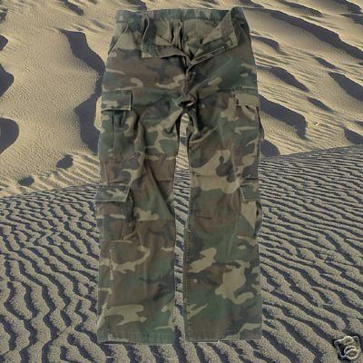 DURABLE MILITARY WORK CARGO PANTS BDU WOODLAND CAMO XL  