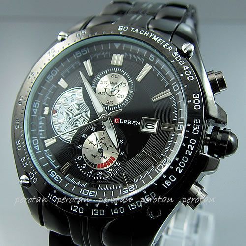 NEW QUARTZ HOUR DATE DIAL DAY ANALOG LUXURY SPORT MEN STEEL WRIST 