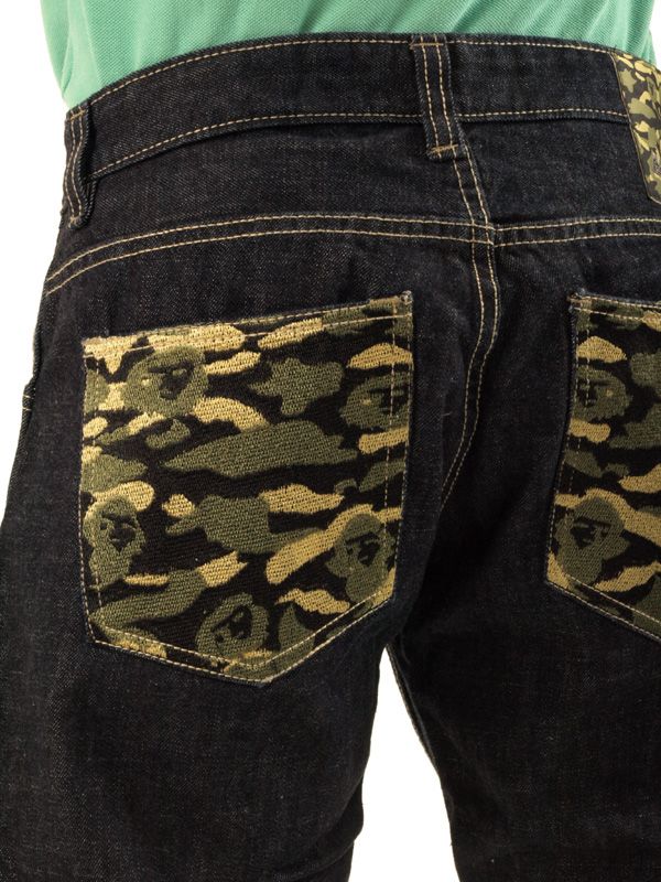 REBEL APE CAMO POCKET JEANS BAGGY LOOSE FIT SZ W30 W40  