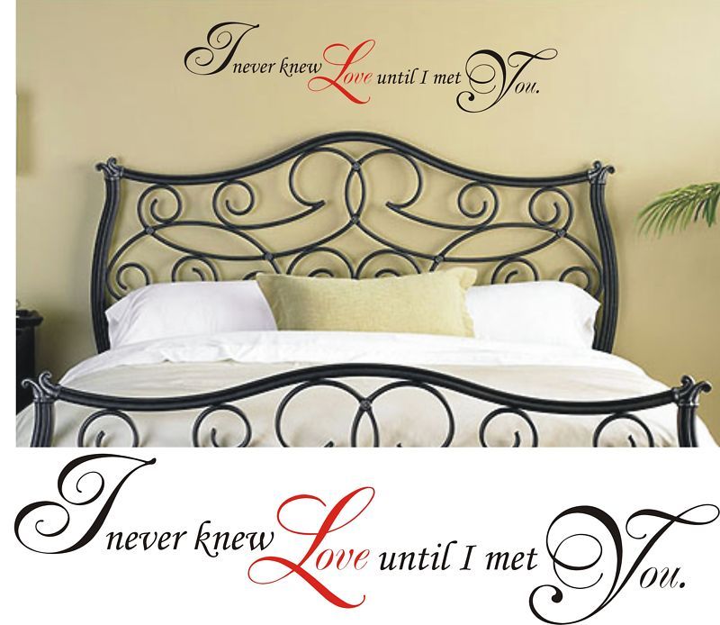 LOVE   TILL I MET YOU Wall Quote Words Verses Decals  