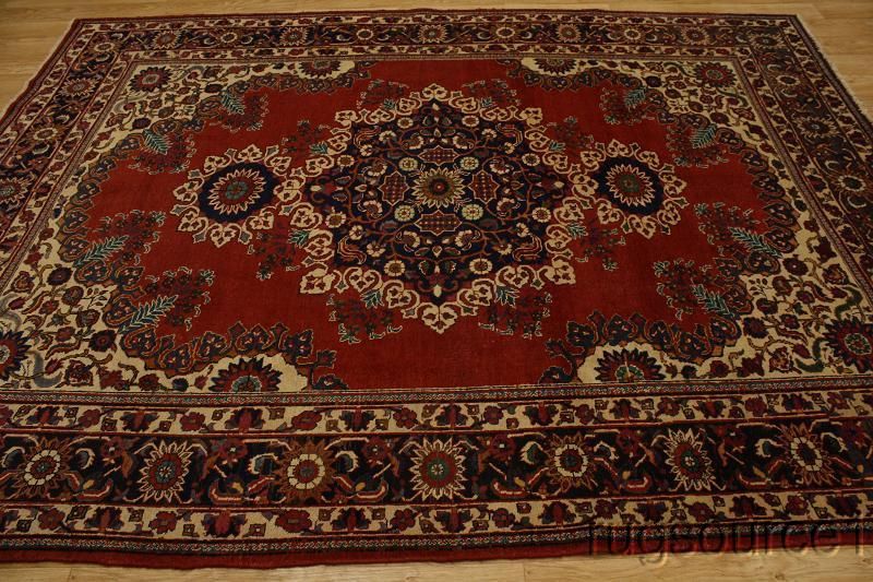   ANTIQUE 8X11 TABRIZ PERSIAN ORIENTAL AREA RUG WOOL CARPET  