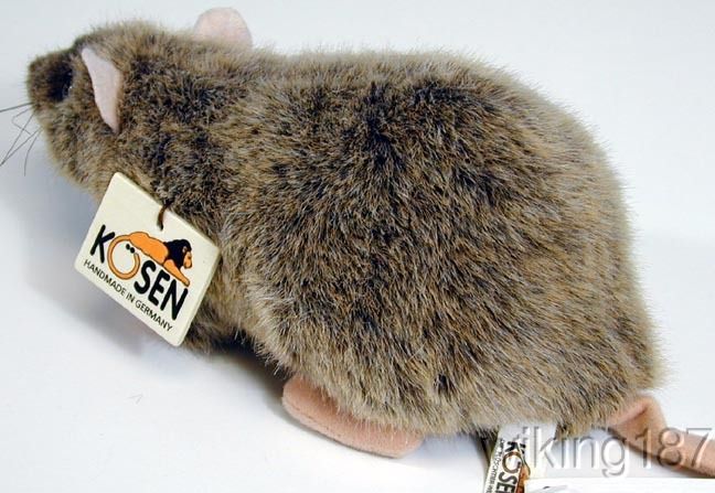 KOSEN made in GERMANY NEW GRAY RAT PLUSH TOY  