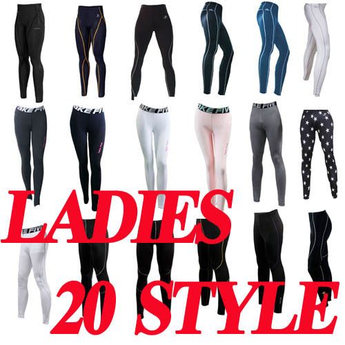 WOMENS LADIES COMPRESSION RUNNING SKIN TIGHTS LEGGINGS  