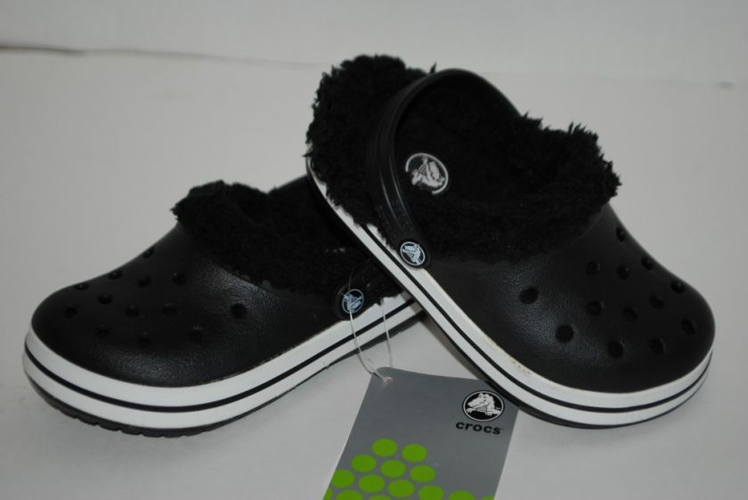 NWT CROCS KIDS CROCBAND MAMMOTH KIDS CLOGS BLACK 6/7 10/11 toddler 