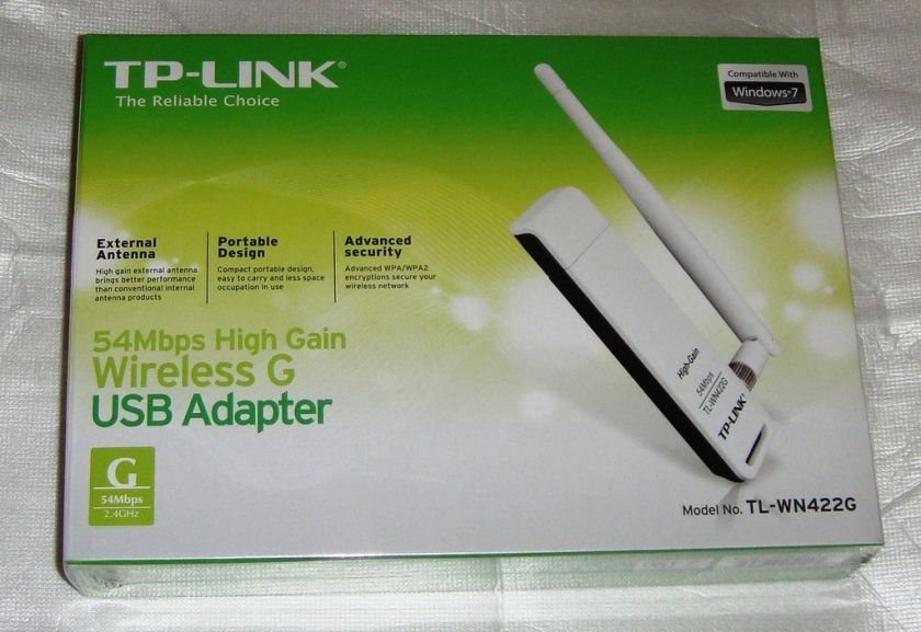 TP LINK WIRELESS G USB WIRELESS ADAPTER WITH ANTENNA TL WN422G BRAND 