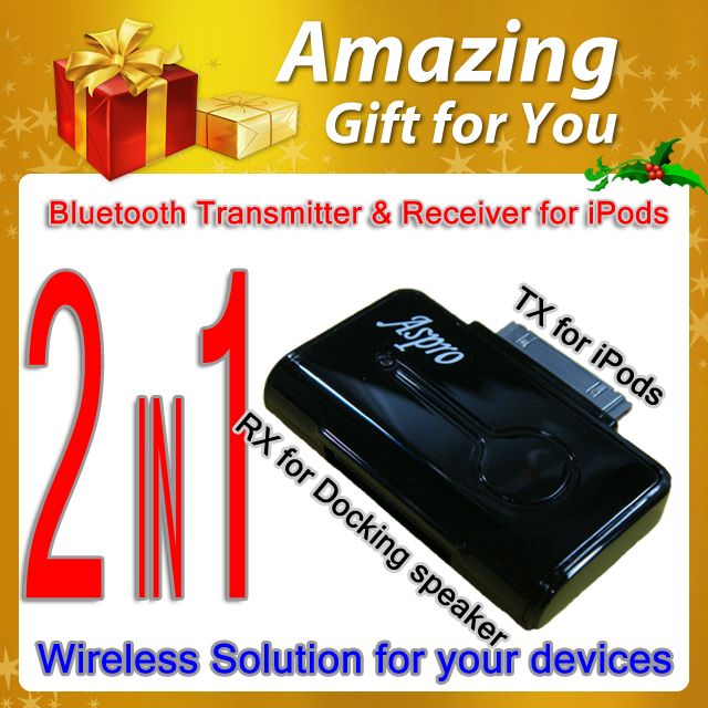 Bluetooth Transmitter+Receiver 4 iPod Nano Dock Speaker  
