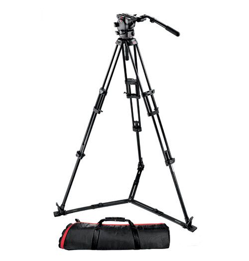 Manfrotto 545GB Tripod, 526 Head, MBAG100P Video Kit  