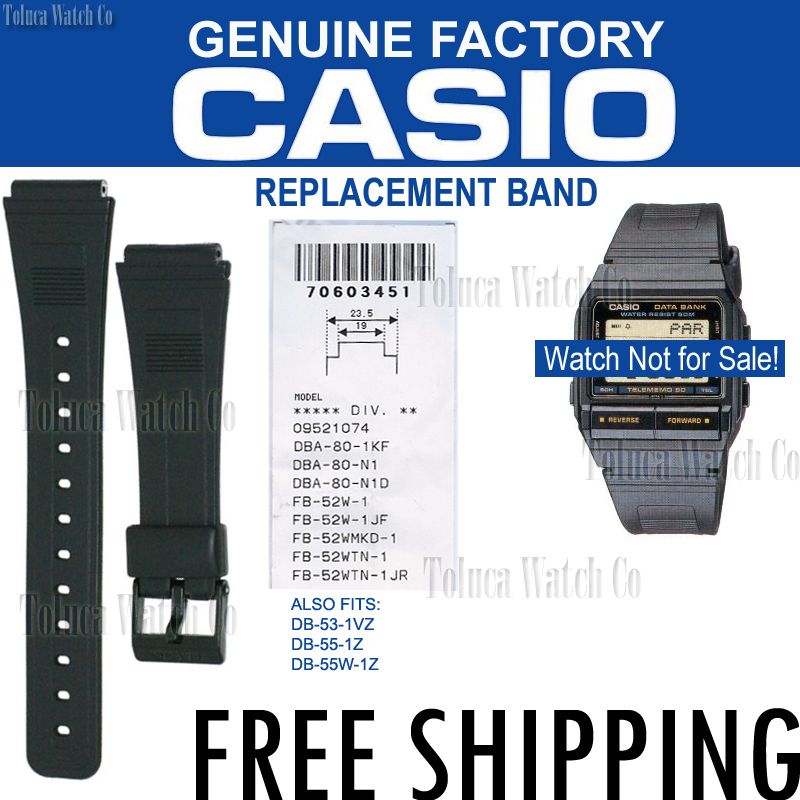 Casio Band DBA 80, FB 52W, AB 10, DB 25, AQ 49, DB 53  