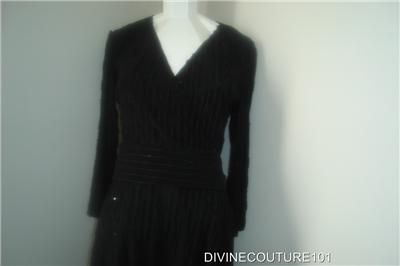 NEW CHETTA B BLACK SEQUINS GORGEOUS DRESS SZ 10  