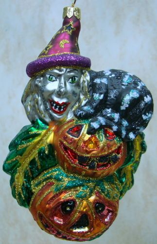 FRAGA Alien Pumpkin ORNAMENT Halloween RETIRED 5890  