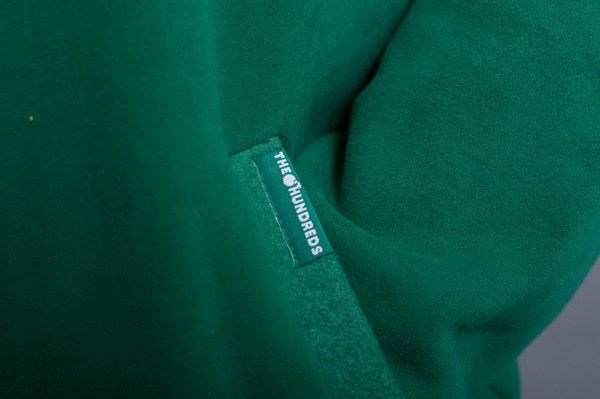 NEW MENS THE HUNDREDS HIP HOP SOLID GREEN FLEECE CREW NECK SWEATSHIRT 