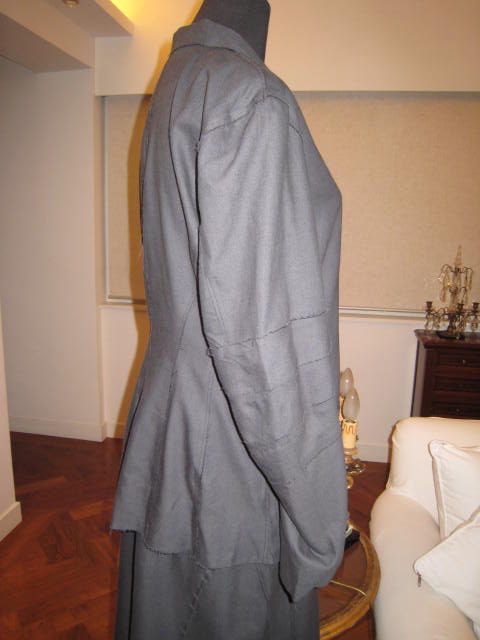 ISSEY MIYAKE RAW EDGES GRAY OUTFITS Sz M  