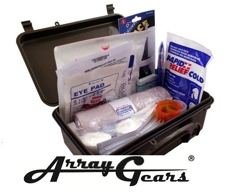   First Aid Kit • Waterproof Box • Made In U.S.A. • Military Style