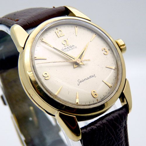 OMEGA 18ct Gold Seamaster 501 Automatic   Rare heavy Dennison case 