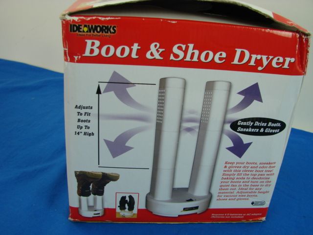   Ideaworks Boot & Shoe Glove Dryer Adaptor Included Absorbs Odor  