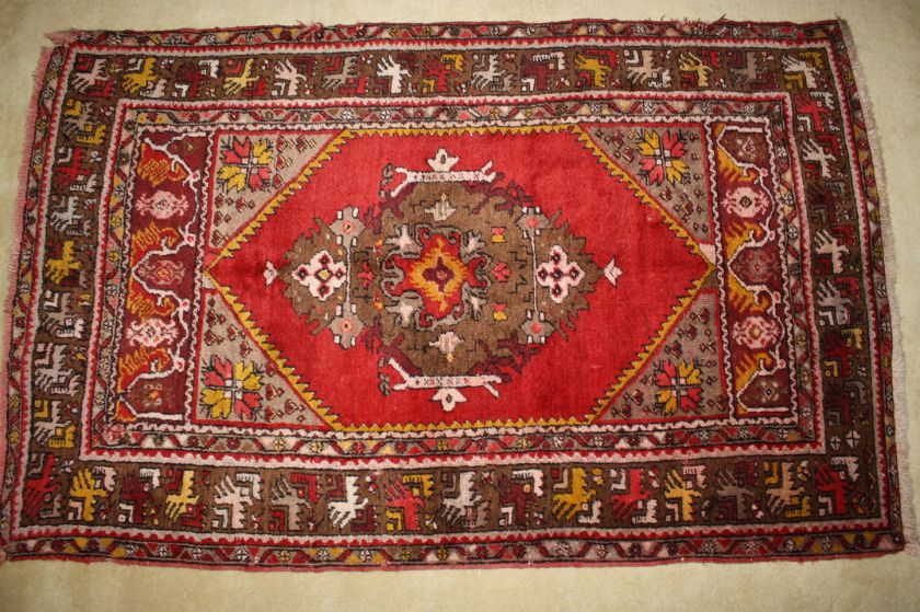 OLD TURKISH KIRSEHIR RUG FROM MIDDLE ANATOLIAN  