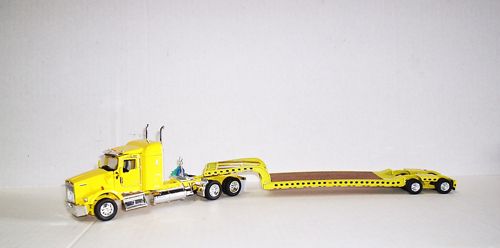 Tonkin Replicas Kenworth T800 (Yellow) with Rackley Lowboy Trailer 