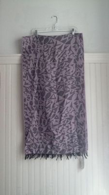 NWT Vivienne Westwood Purple Black Scarf Modern Print  