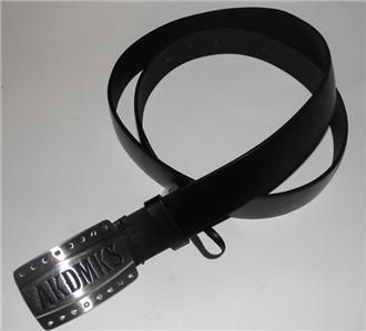 MENS AKADEMIKS AKDMKS GENUINE LEATHER BELT.BLACK Sz 42  