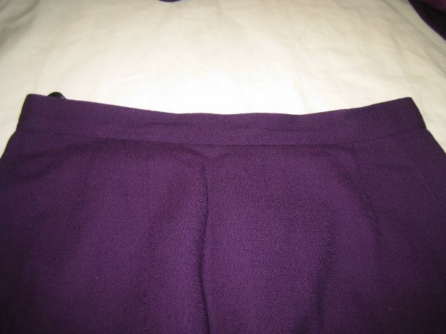 ALBERT NIPON purple wool skirt suit   Women 6  