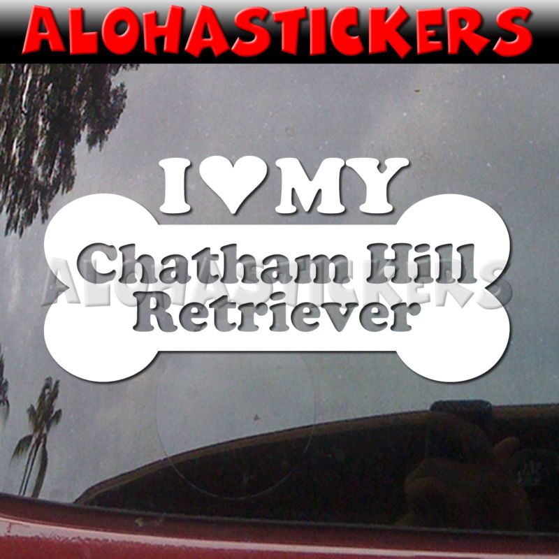 LOVE MY CHATHAM HILL RETRIEVER Decal Sticker DG281  