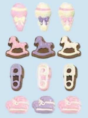 Wilton Baby Shower Candy Mold Rattles Booties Horse Pin  