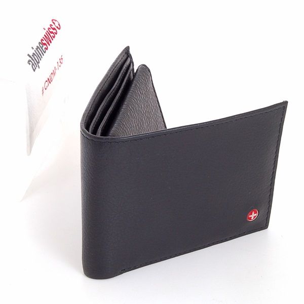   Bifold Passcase Removable Card ID Case By Alpine Swiss Suede  