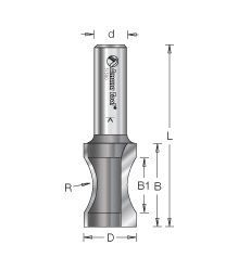 AMANA 51582 CONVEX EDGE ROUTER BIT  