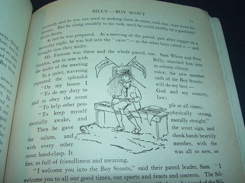   Billy Boy Scout Book by Gilly Bear American Boy Scouts Antique  